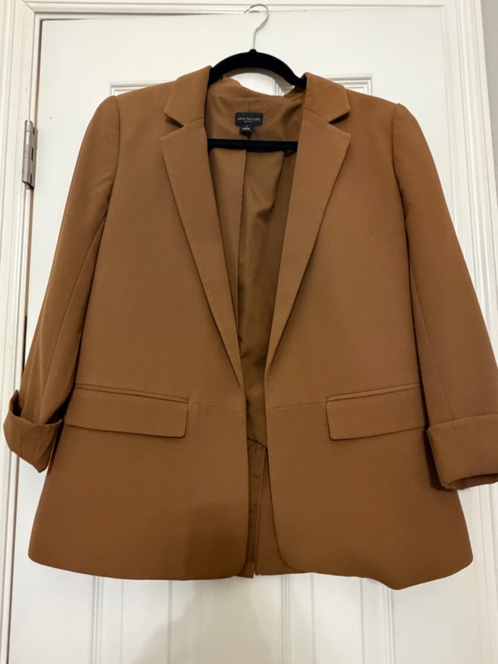 Ann Taylor Factory Camel Brown Relaxed Blazer